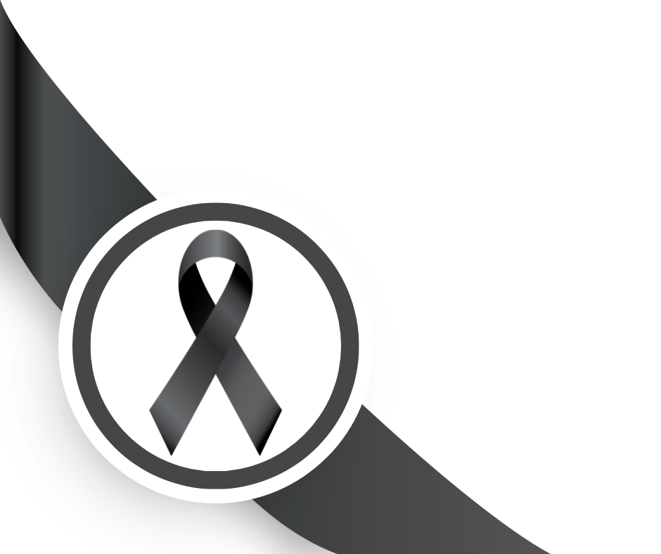 ริบบิ้นไว้อาลัยคาดมุมล่างซ้าย